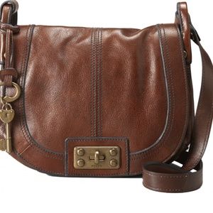 Fossil Leather Saddle Crossbody
